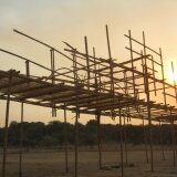 Building the main entrance to Boom Festival 2011-Portugal