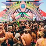 stage facade by day. Boom Dance Temple 2014 