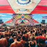 stage facade by day. Boom Dance Temple 2014 