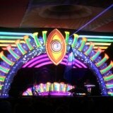 A shot of the stage's video mapping